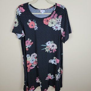 LuLaRoe - Heart & Floral Jessie Dress - with Pockets - 2XL